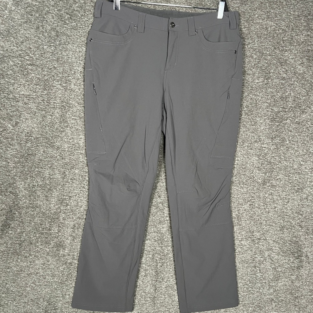 Duluth Trading Co Womens 34x29 Gray Cargo Pants Hiking Travel Outdoor Activewear